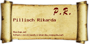 Pillisch Rikarda névjegykártya